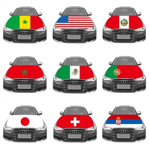 פוליאסטר 2022 קטאר לאומי פיג 'י האיטי מקסיקני דגל רכב מכסה מנוע כיסוי