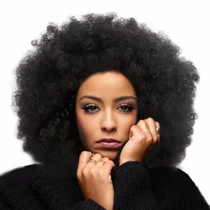 16inch Short Black Big Size Synthetic 150% Afro Wigs Synthetic Hair Dropshipping For Black Women