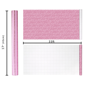 Handwritten Wrapping Paper <b>Pink</b> Metallic Glossy Custom Size Valentine's Day & Birthday Gift Decorative Paper - Product Image 3