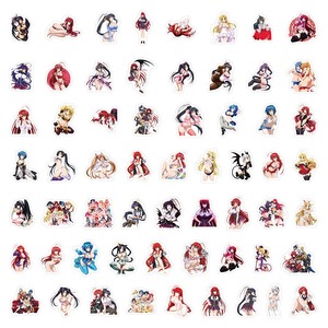 60 autocollants découpés en PVC imperméables sur le thème de High <span class=keywords><strong>School</strong></span> <span class=keywords><strong>DXD</strong></span>, pour bagages, ordinateurs portables et décoration intérieure, avec motifs de filles anime sexy et de dessins animés - Product Image 6