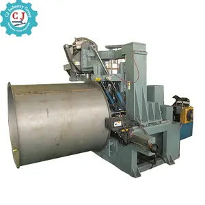 Automatic Steel Forming Machine CNC Lathe Metal Flanging Machine For Tube Axial Flow Fan With Flange Hole Punching