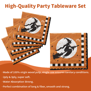 Xieli Vietnam <span class=keywords><strong>Bruja</strong></span> De Halloween Vajilla Desechable Para Fiestas Suministros Para Fiestas De Halloween - Product Image 6