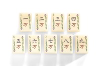 Jeu de tuiles de mahjong vintage américaines en acrylique, tuiles de qualité supérieure couleur ivoire avec motifs Fleur de prunier, Oiseau, Grenouille verte, Joker pour les fêtes à domicile