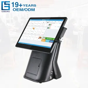 New 15.6" Touch Screen VFD Windows POS System with Thermal Printer MSR ibutton