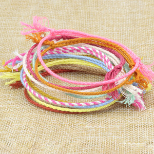 Braccialetto intrecciato in filo di <span class=keywords><strong>cotone</strong></span> più venduto braccialetto semplice e Versatile in stile bohémien - Product Image 3