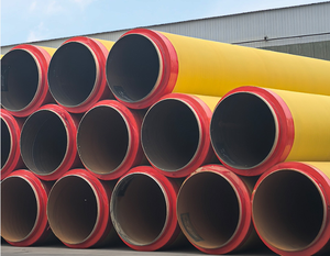 Tuyaux de <span class=keywords><strong>chauffage</strong></span> pré-isolés en HDPE PUR DN300 à efficacité isolante, conductivité thermique 0,033 W/mK, pression 2,5 MPa pour - Product Image 4
