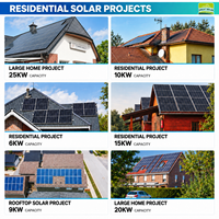 Système d'énergie solaire domestique hybride 10 kW 15 kW 20 kW 25 kW, système de panneaux solaires hors réseau, kit complet avec batterie au lithium