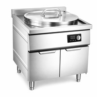 Cuiseur à induction professionnel simple/double tête pour nouilles et pâtes 12-15KW, garantie 1 an pour les restaurants, hôtels et magasins de nouilles