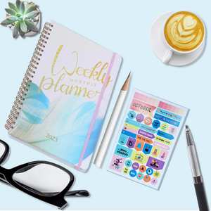 LABON-Agenda Diaria semanal, planificador diario, cuaderno, pegatina en espiral, planificador y diario, regalo, <span class=keywords><strong>2023</strong></span> - Product Image 6