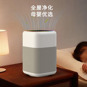 เครื่องฟอกอากาศอัจฉริยะ สีขาว ครอบคลุมพื้นที่ 10 ตร.ม. พร้อมแผ่นกรองคาร์บอนแบบแอคทีฟ มาตรฐาน US EU UK กำจัดฝุ่นและควัน พกพาสะดวก ใช้ในบ้าน - Product Image 2