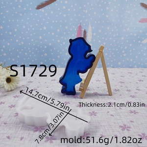 Moldes de fundición de resina hechos a mano para adornos decorativos DIY estilo Ins herramientas de escritorio de silicona molde de Papá Noel - Product Image 4