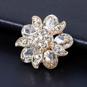 Bán Buôn Pha Lê Nút Bling Bling Hoa Thạch Nút Cho Áo Sang Trọng Thời Trang Đá Chân Nút Biểu Tượng Tùy Chỉnh - Product Image 3