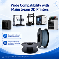Bobina de Plástico PP Negra Personalizada de 200 mm, Bobina de Alambre de Una Pieza, Bobina de Filamento para Impresora 3D
