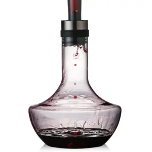 High-borosilicate heat-resistant glass refined Wine Breather Carafe Decanter by Mouthblown carafe As Wine Gift