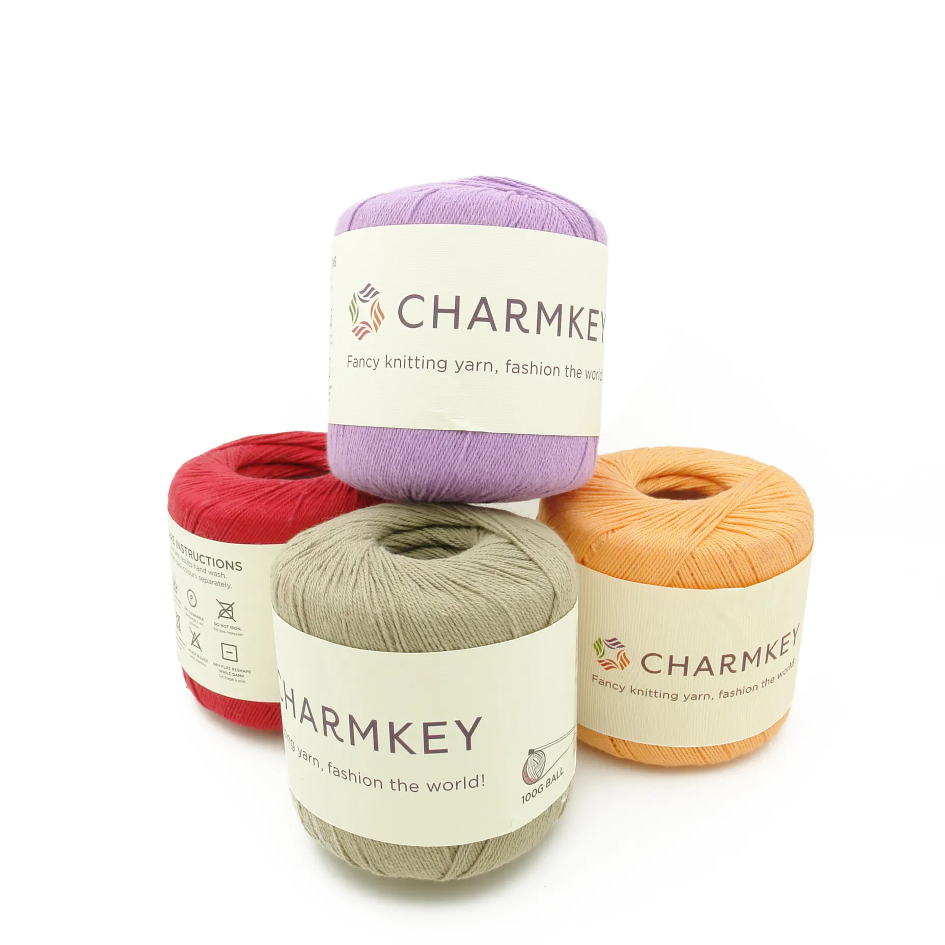 Charmkey groothandel solid soft tshirt 100% katoenen garen turkije goedkope prijs voor hand breien kleding