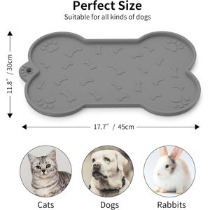 Premium gatto e cucciolo gattino stuoia di alimentazione impermeabile in Silicone di sicurezza con bordo rialzato per cibo per gatti e tappetino alimentatore per cani - Product Image 2