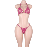 Tenues de danse exotiques à pois et sequins, ensembles deux pièces pour spectacles sur scène, club, serveuses de bouteilles, adultes, tenues de fête rave