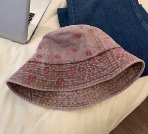 2024 sombrero de cubo de mezclilla bordado con mariposa para mujer moda Casual primavera y verano protección solar - Product Image 6