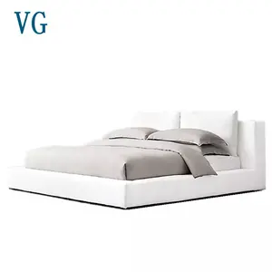 Phòng ngủ khách sạn giường đôi kích thước tùy chỉnh nhà lớn căn hộ nhỏ hiện đại vải Bắc Âu giường