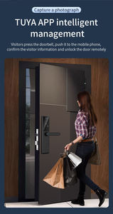 Serrure de porte intelligente en alliage d'aluminium au prix <span class=keywords><strong>le</strong></span> plus bas avec poignée, <span class=keywords><strong>stockage</strong></span> en nuage Wi-Fi, clé de carte, mot de passe, contrô<span class=keywords><strong>le</strong></span> par application Tuya - Product Image 6