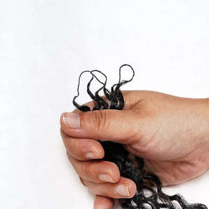 Extensions de cheveux au crochet pour revendeurs en gros, avec conception à fil invisible de haute qualité, pré-bouclées, boucles espagnoles, nœuds <span class=keywords><strong>miracle</strong></span> - Product Image 5