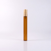 High End Mini Travel Leere tragbare Bernstein Silber Schwarz Glas Sprüh flasche 10ml Luxus kleine Tasche Glas Parfüm Tube Flasche