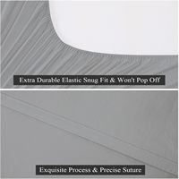 Drap-housse en coton égyptien Drap-housse en coton blanc Draps de lit Queen Size Coton ajusté