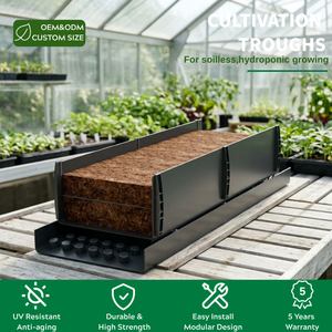 Grande serre en plastique pour la culture de tomates et légumes en hydroponie, avec gouttières en PP pour la plantation, à vendre - Product Image 1