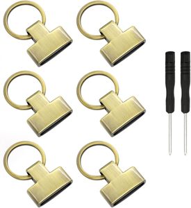 Lot de fermoirs porte-clés avec anneau et attaches pour bracelet, pour la fabrication de porte-clés et loisirs créatifs, couleur bronze - Product Image 1