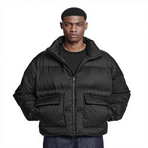 เสื้อแจ็คเก็ตพัฟเฟอร์บุใยสังเคราะห์สำหรับผู้ชายไซส์ใหญ่  ฤดูหนาว กันน้ำ ระบายอากาศได้ดี ผลิตจากโพลีเอสเตอร์ 100%  แต่งขนฟ็อกซ์ที่คอ  แบบซิป  รับผลิตแบบ OEM - Product Image 1