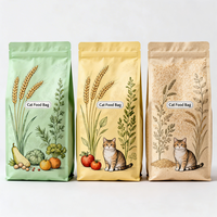 Sacs d'emballage personnalisés pour aliments pour animaux de compagnie 3kg 5KG 10KG, pochettes verticales thermoscellables en CPP avec fermeture éclair pour nourriture pour chiens et chats