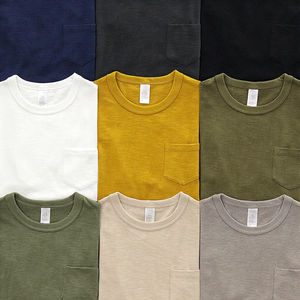 Camiseta Retro Americana Vintage de Verano para Hombre, 240 Gramos, Algodón Slub Transpirable, Estilo Casual Holgado, Jersey Corto - Product Image 3