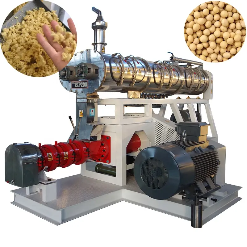 Çin YANGGONG marka mısır mısır yüksek kalite Pulverize inek günlüğü ürün soya ekstruder pelet makinesi soya ekstruder