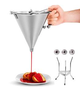 Atacado 1L Vela Pistão Funil Aço Inoxidável mão funil de cera Pancake Cupcake Batter Dispenser - Product Image 1