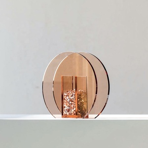 Bixuan vaso di vetro smussato moderna disposizione dei fiori stoviglie decorazione vasi unici giunti impermeabili vasi di vetro colorato - Product Image 2