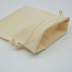 Sacs en coton mousseline réutilisables avec cordon de serrage, imprimés avec un logo personnalisé en usine, 10*15 cm, pochette pour bijoux, cosmétiques, artisanat, emballage, cadeaux réutilisables - Product Image 4