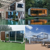 Maison capsule préfabriquée Apple Cabin, directement de l'usine, moderne, modulaire, insonorisée, étanche, pour glamping, hôtel, bureau.