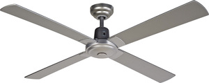 48 Inch Modern Air Cooling <strong>Fan</strong> Flash <strong>Silver</strong> Industrial Ceiling <strong>Fan</strong> Without Light, With 4 Plywood Blades, Include Wall Control - Product Image 6