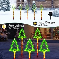 8 Modi Outdoor Wiederaufladbare Wasserdichte Solar-Weihnachtsbodenlampe LED Weihnachtsbaum-Lichter IP65 Bewertung Garten-Wegbeleuchtung Dekoration