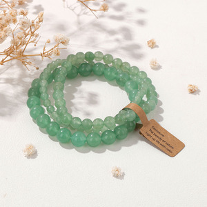 Pulsera Elástica de Cuentas Redondas de Rodonita Natural, Unisex, <span class=keywords><strong>para</strong></span> Yoga, Sanación Energética, Regalo, Joyería - Product Image 2