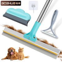 Outil de retrait des poils d'animaux, balai réutilisable pour enlever les poils de chiens et de chats, grattoir à poils avec manche long réglable