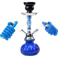 Chicha portable à double tuyau, couleurs mélangées, bol de luxe, chicha en métal avec finition laquée pour la maison, le KTV, le bar