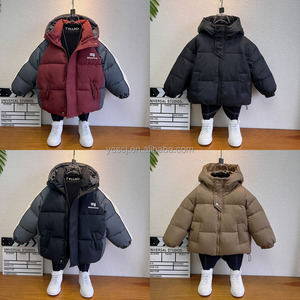 Veste polaire à capuche d'hiver pour garçons avec doublure en duvet et plumes en coton imperméable et coupe-vent longueur régulière imprimé animal - Product Image 5