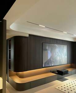 Support mural de salon classique et moderne Armoires de télévision Ensemble de meubles Style européen français Armoire de télévision de luxe or royal et blanc - Product Image 6