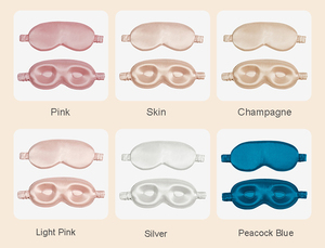 Mascherina personalizzata per dormire in seta sagomata 3D senza pressione 16/19/22mm in pura seta di gelso maschera per gli occhi con coppe per gli occhi - Product Image 6