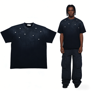เสื้อยืดแขนสั้นวินเทจผู้ชายสั่งทำพิเศษ ผ้าฝ้าย 100% 220 กรัม ระบายอากาศได้ดี เป็นมิตรกับสิ่งแวดล้อม ทรงโอเวอร์ไซส์ สวมใส่สบาย ใหม่ - Product Image 1