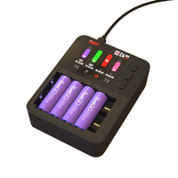 Cargador de Batería Inteligente para Drones ISDT C4 EVO de 36W con Salida Tipo-C QC3.0 y Descarga de 1.5A para Baterías LiFePO4/NiMH/Eneloop