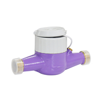 DN15-DN50 classe B classe C NPT filetage cadran sec corps en laiton compteur d'eau multi-jets avec ligne d'impulsion
