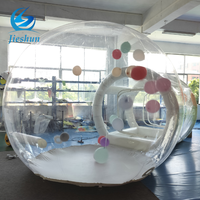 Tente gonflable de jardin de bulle de dôme en cristal gonflable géant Transparent commercial avec la maison gonflable de bulle de ballons extérieurs