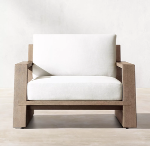Ensemble de canapés d'extérieur en bois élégant et intemporel, résistant aux intempéries, en teck, avec des coussins doux et confortables - Product Image 5